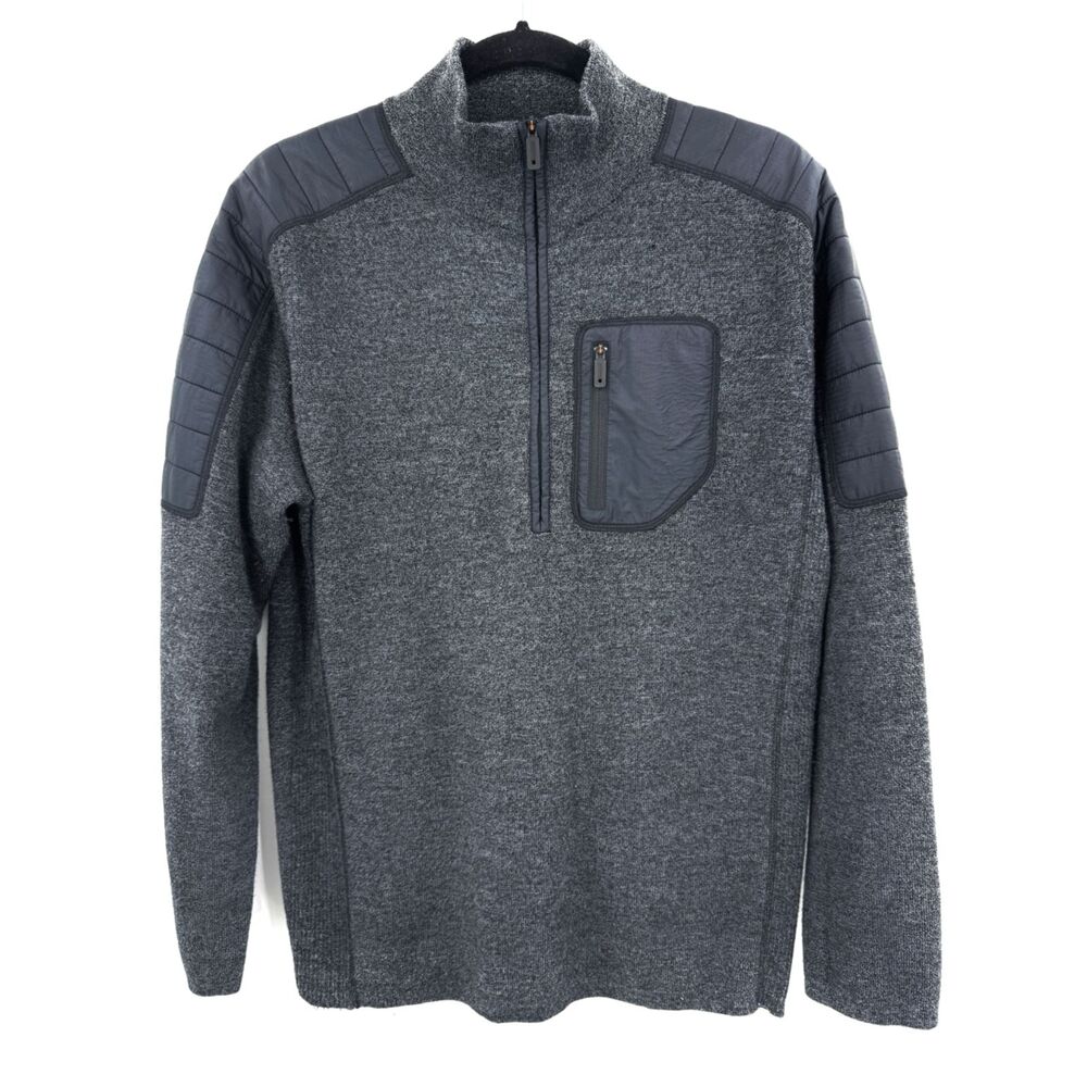 SMARTWOOL Gray Ski Ninja Merino Wool Half Zip Sweater Jacket Size M Medium